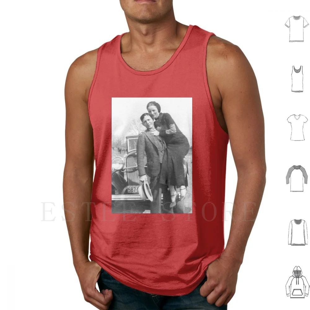 

Bonnie And Clyde Vintage Photo Tank Tops Vest Cotton Bonnie And Clyde Criminals Broadway Vintage Vintage Musical Musicals True