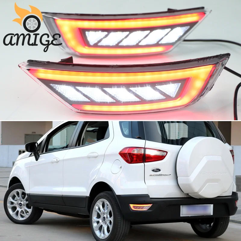 

Car LED Taillights Tail Light For Ford Ecosport 2013 -2017 2018 2019 Reverse Reflector Light Rear Bumper Lamps Brake Fog Lights