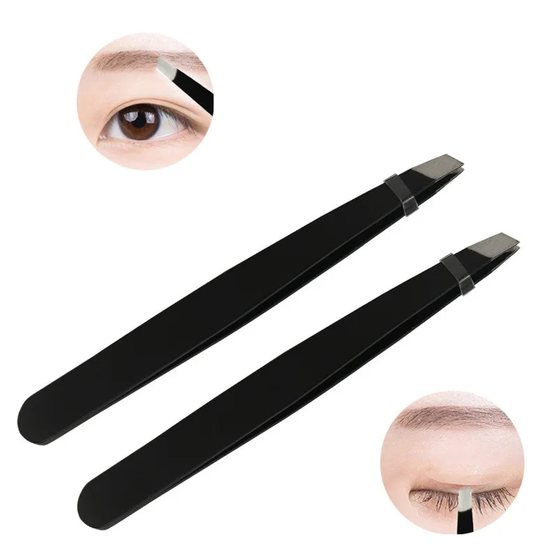 Augenbraue Pinzette Edelstahl Professionelle Trimmer Gesicht Haar Entfernung Wimpern Clip Slanted Puller Kosmetik Schönheit Make-Up-Tools