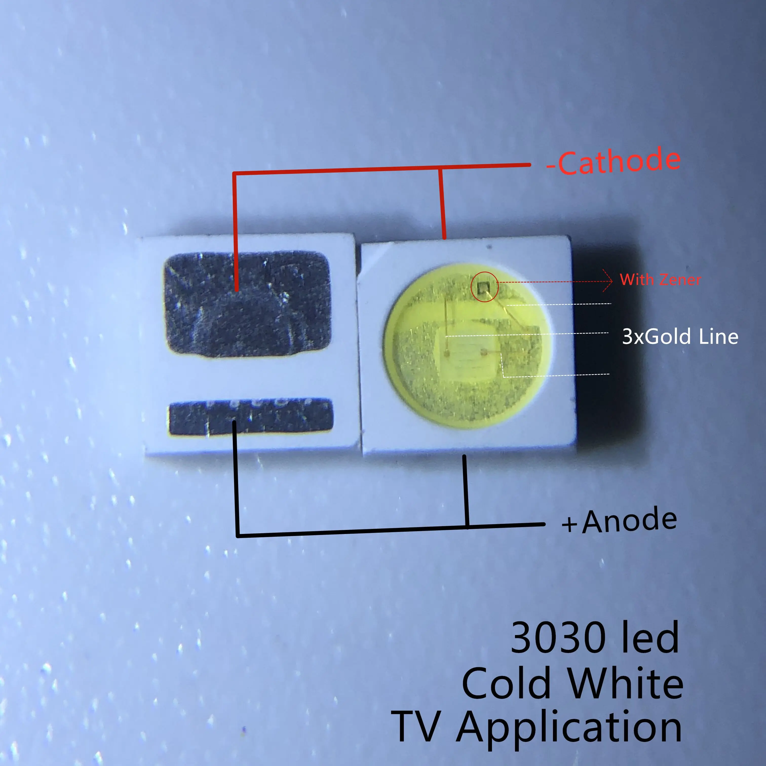 50 pz/100 pz per LG led tv retroilluminazione 2835 3030 3535 3V 6V 1W 3W kit electronique led per riparazione tv lcd freddo bianco freddo