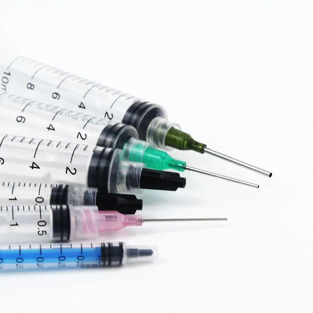 10ml 3ml 1ml Syringes with 14G 18G and 20G Blunt Tip Needles and Syringe Needle Caps for Refilling and Measuring