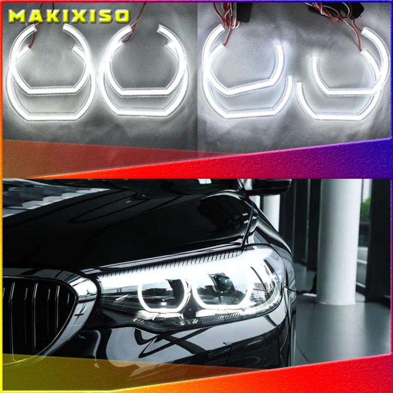 

Excellent Ultra bright DTM Style led Angel Eyes halo rings For BMW E46 M3 Coupe Convertible 1999-2006 xenon headlight