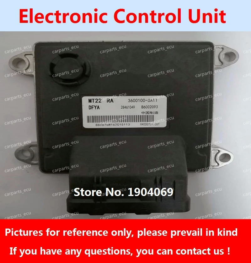 

Engine Computer Board B6002093 3600100-SA11 28461049 MT22 ECU 3600100-FK34/B6001220 28147280 3600100-VC01 For Dongfeng Sokon Car