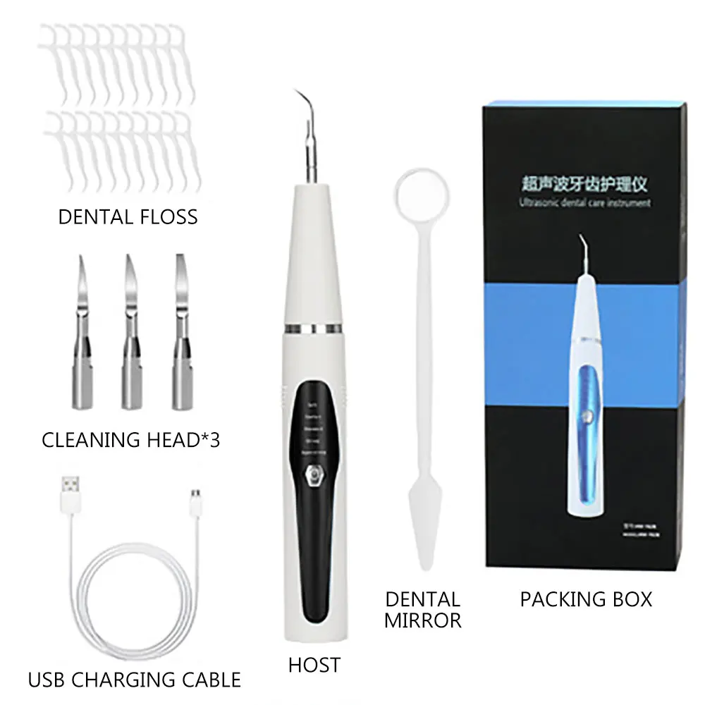 Electric Scaler Portable Teeth Dental Scaling Machine Ultrasonic Calculus Remover Sonic Smoke Stains Tartar Plaque Teeth