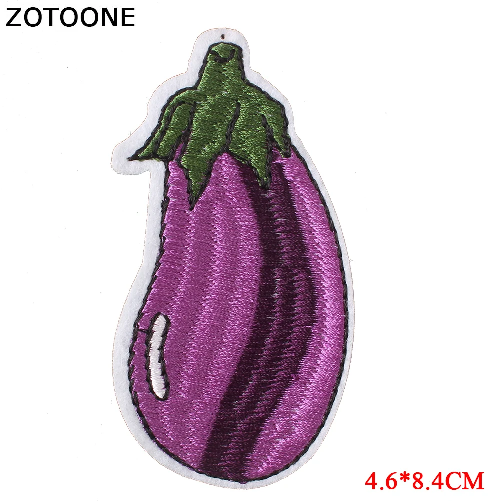 Iron on Vegetable and Fruit Patches for Clothing Stripe Stickers on Clothes Badge Embroidered Patches for The Clothing Appliques