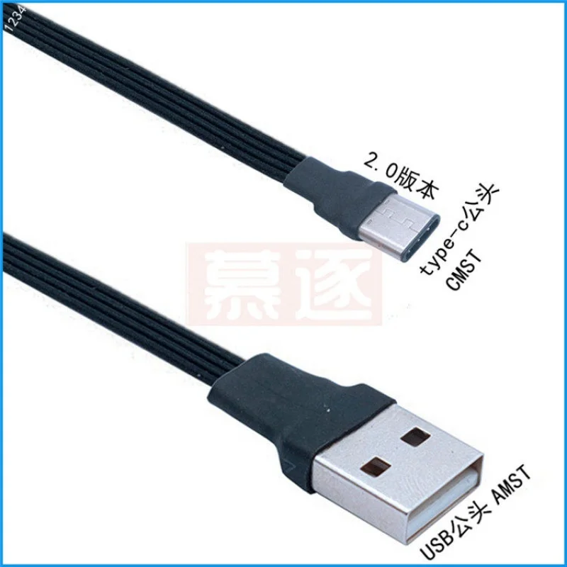 Flat elbow USB-C Type C Up & Down 90 Degree data charging Cable Left and Right USB universal data cable for Android phones