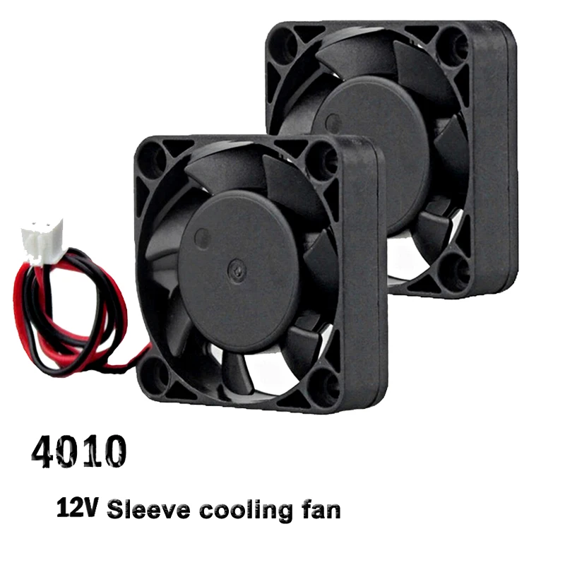 

Gdstime 100 pcs 4010 2Pin 2 Wire DC 12V 40x40x10mm Brushless PC Case Cooler Cooling Fan 40mm x 10mm 4cm 7 Blades 0.06A