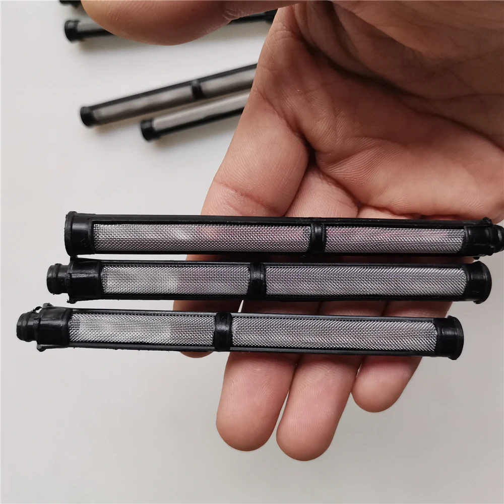 10Pcs Black 60 Mesh 10x110mm High Quality Airless Spray Gun Filter 60 Mesh Airless Spray Pump Filter Grid Suitable For Graco 390