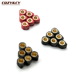 6PC Racing Roller Set Weight 18x14mm 9g 13g For Sym VS Attila Euro MX RV Joymax 125 180 GTS 125cc EVO 4-Stroke Engine Scooter