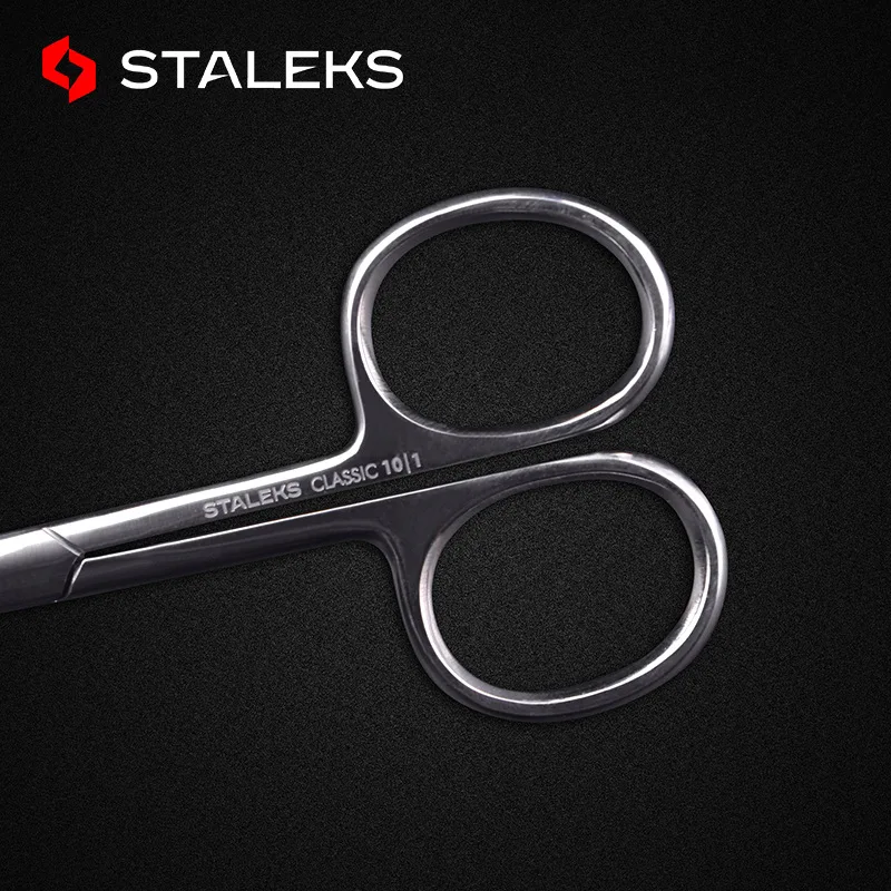 1pc STALEKS Classic 10-1 Elbow Beauty Scissors Stainless Steel Nail Scissors High Quality Peeling Makeup Scissors Tools