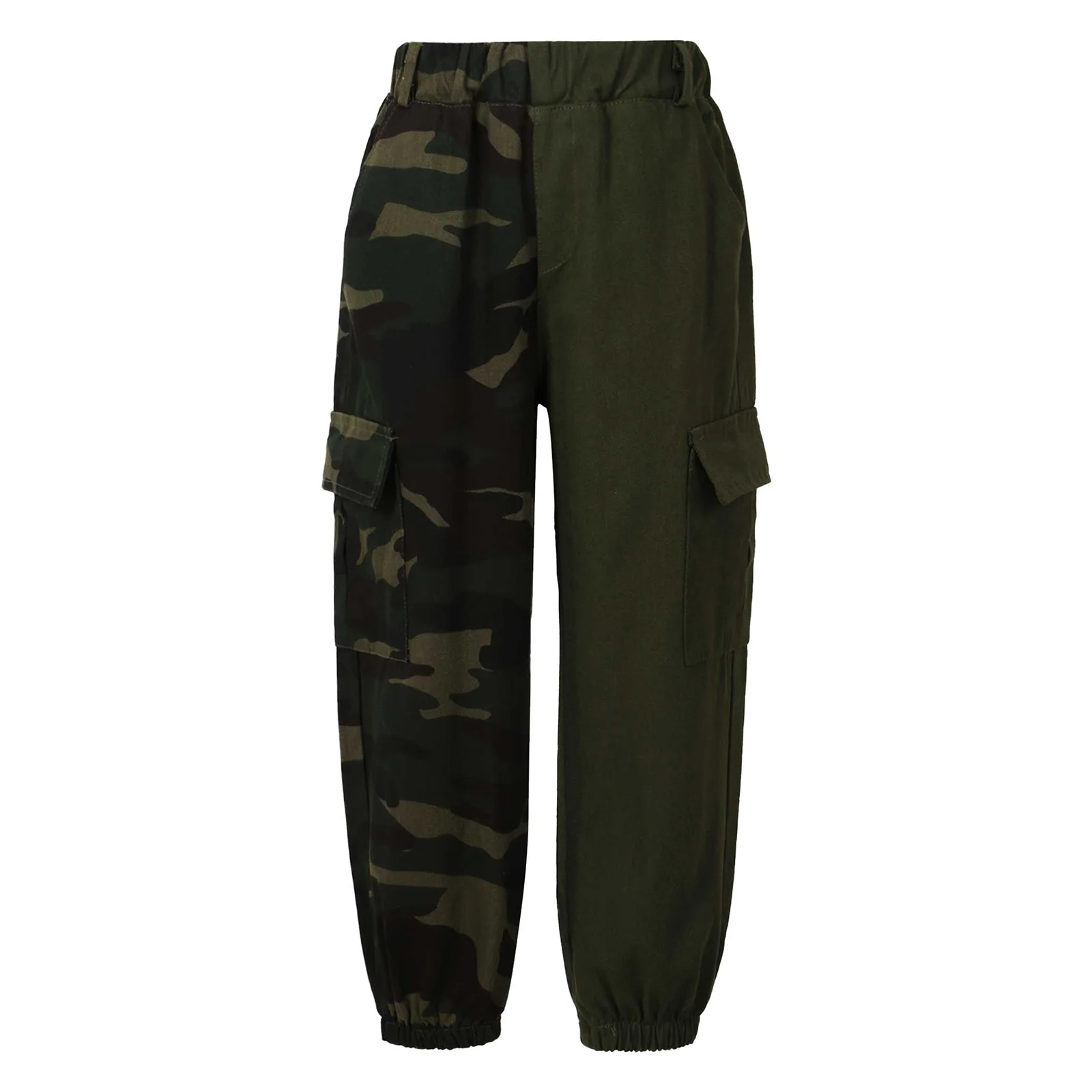 

Kids Girls Sweatpants Cargo Pants Stylish Clothing Camouflage Patchwork Casual Jogging Trousers Jazz Street Hip Hop Dancewear