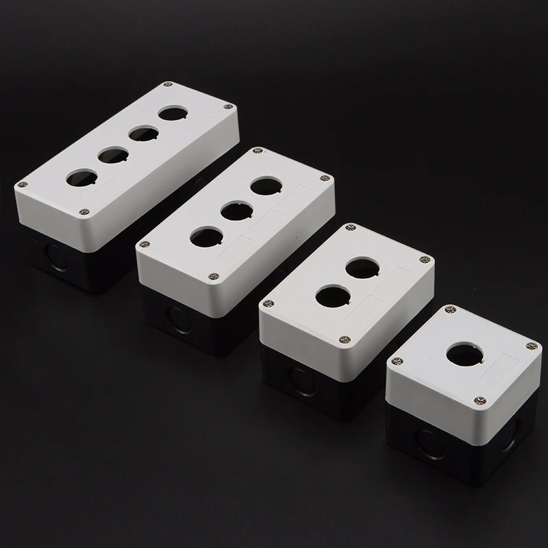 صندوق أزرار مقاوم للماء ، صندوق تحكم بفتحة 12345 ، مؤشر تبديل صناعي ، ضوء توقف طوارئ بلاستيكي 22 مللي متر #2