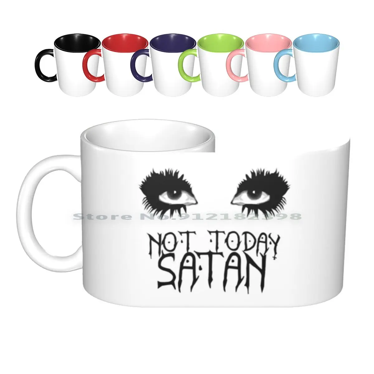 Not Today Satan-Bianca Del Ceramic Mugs Coffee Cups Milk Tea Mug Not Today Satan Bianca Del Drag Queen Bianca Rpdr Rupauls Drag