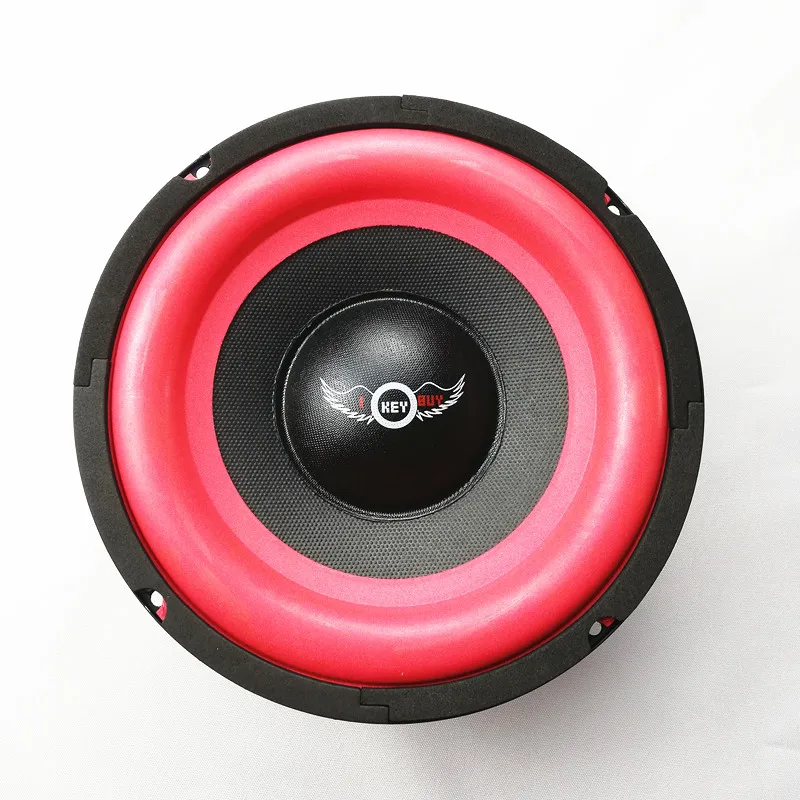 I KEY BUY Super Power 8 Inch Car Suboofer 400W 4Ohm  Magnet Big Red Thick Foam Edge Paper Cone Louder Bass Wofer Speaker