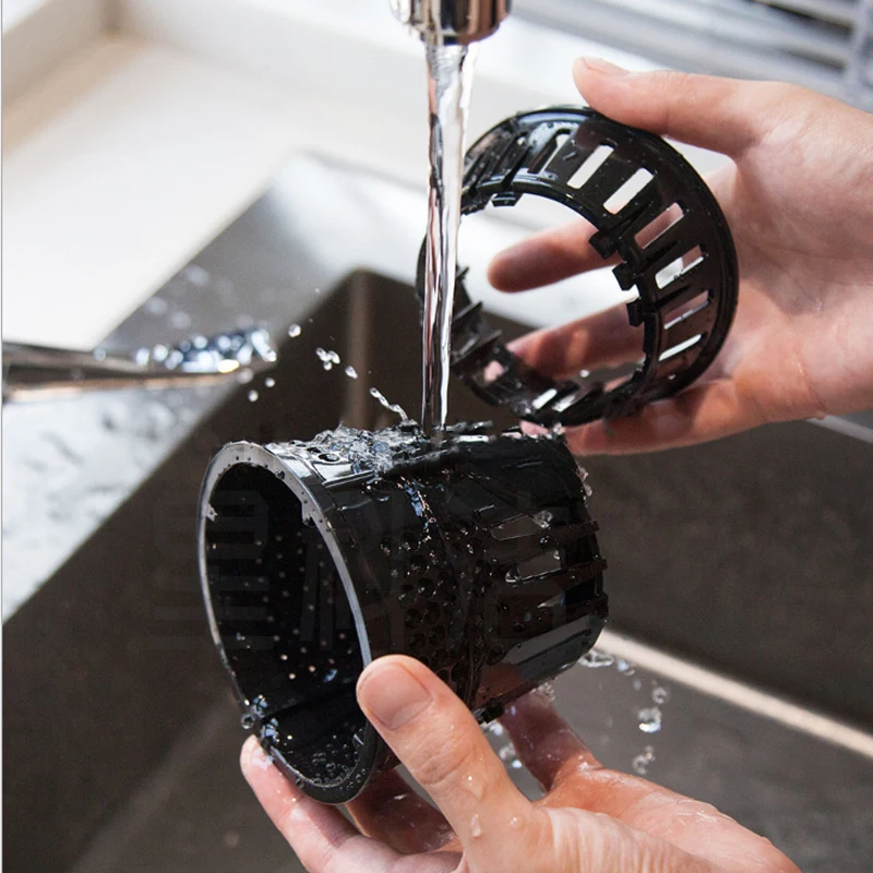 Exprimidor lento 7LV, Extractor de prensa en frío con tornillo, sin filtro, fácil de lavar, máquina exprimidora eléctrica de frutas de gran calibre