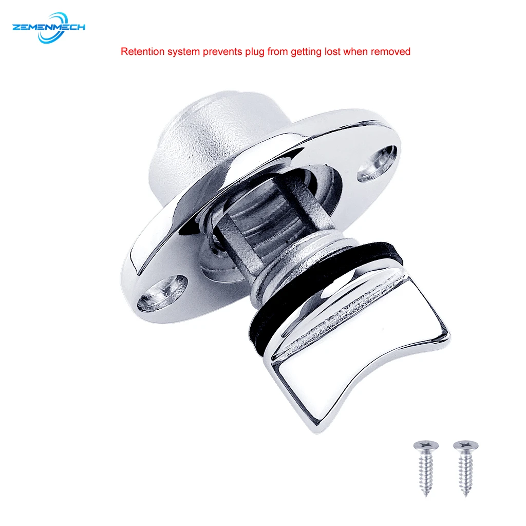 Universal 25mm 316 Stainless Steel Boat Garboard Transom Hull Drain Plug Socket Bung Hole Drainage Kayak Canoe Boat Accessories