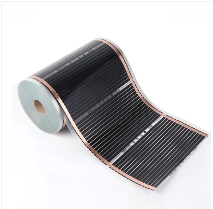 All Sizes 220V 50cm Width Healthy Floor Heating Infrared Underfloor Heating Carbon Film Heater Electric Floor Warming Mat 220W