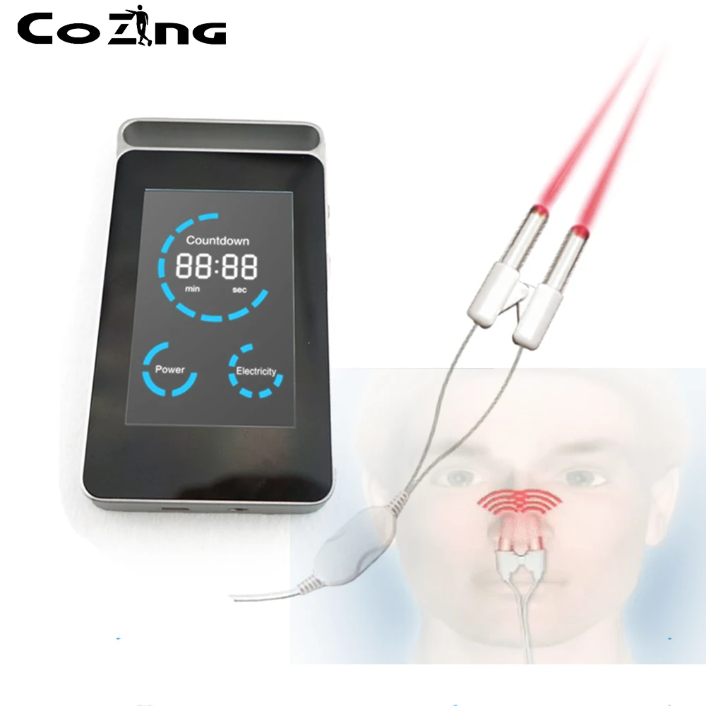 

Rhinitis Sinusitis 650nm Low Frequency Laser Irradiation Laser Therapy Machine Nasal Care Device Laser Physiotherapy Treatment