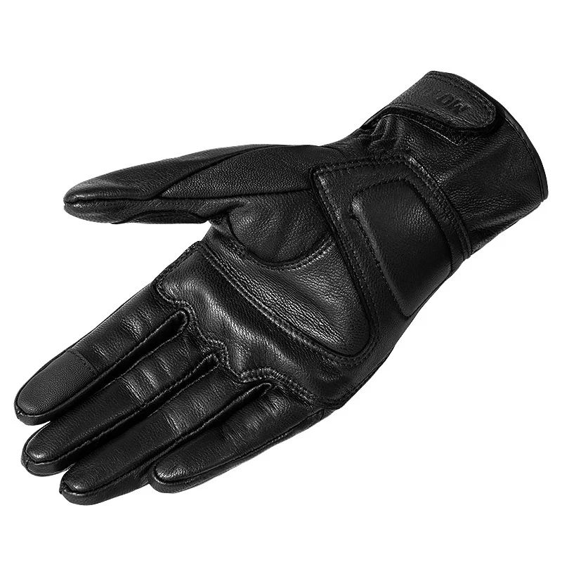 Motosiklet eldivenleri deri Guanti Guantes de Moto Cuero Luvas Motociclismo Handschoenen dokunmatik ekran rüzgar geçirmez Anti kayma