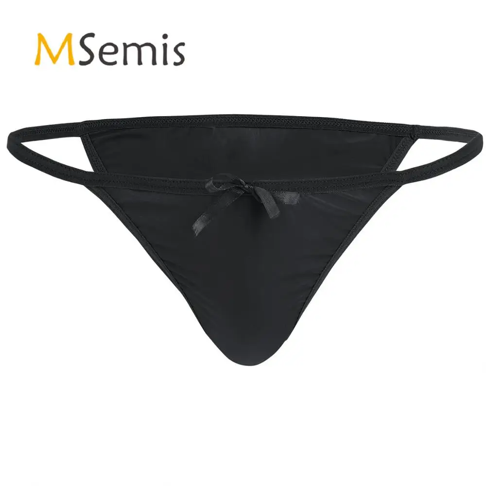 

Swimwear Mens Lingerie Sissy Panties Tanga Bikini Briefs Underwear Underpants Elastic waistband with Bowknot