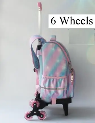 School Trolley Backpack For Girls Trolley bags with Wheels Children School Rolling Backpack Bag For kids  wheeled school bag