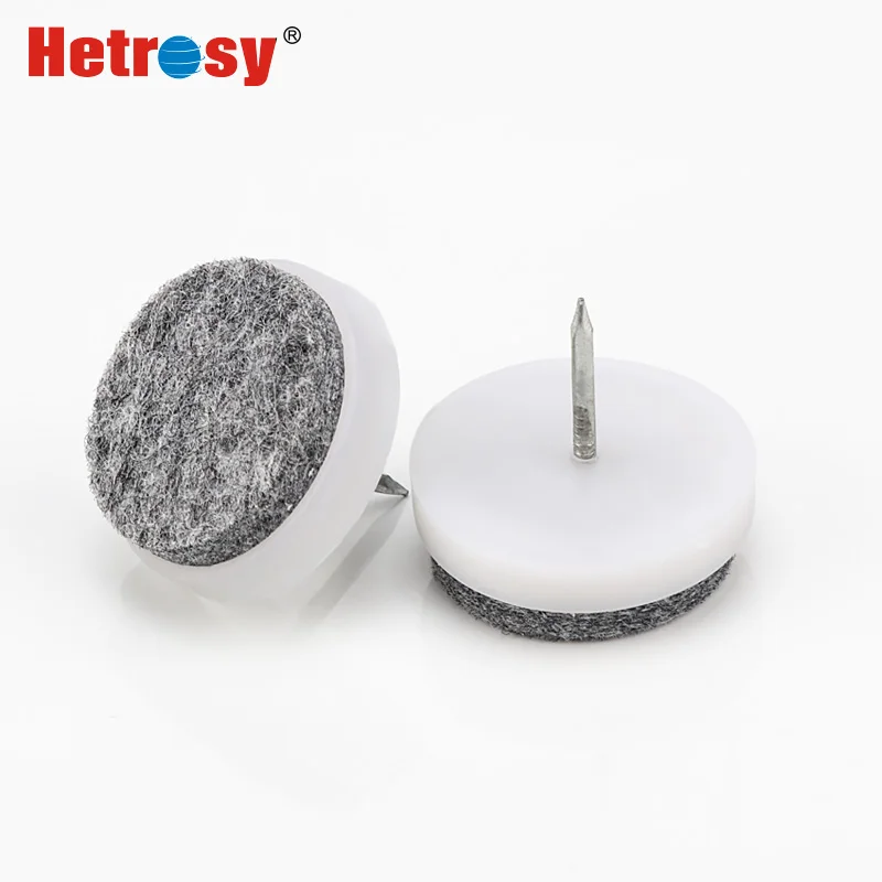 Hetrosy Furniture Felt Feets Leg Table Chair Foot Protection Felts Mat Pad Nail for Kitchen Cabinet Hardware Pack of 20PCS