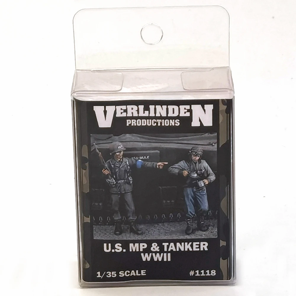 1/35 WWII U.S. MP & Tanker Drinking Coffee (2 Figures/Set) VERLINDEN #1118 Resin Kits Unassembled Uncolored