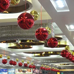 30cm 40cm Christmas Ball Ornaments Large Hanging Balls Baubles mall scene decorative colorful balls Home Party Ornament Decor