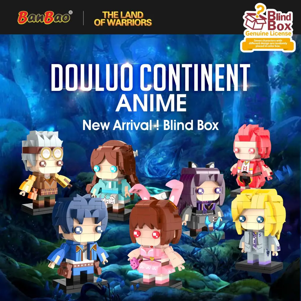 BanBao Blind Box The Land Of Warriors Douluo Dalu Continent Anime characters building blocks figure bricks friend Cartoon Toys