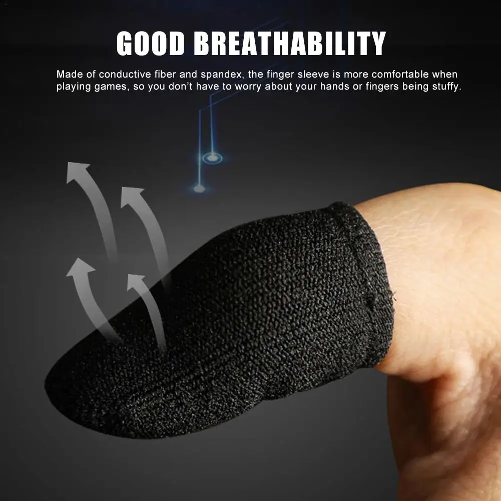 1 Pair Sleeves ​Fingers Anti-Sweat Mobile Phone Screen Protector Sweatproof Fingertip Protector Case Gamer Accessories