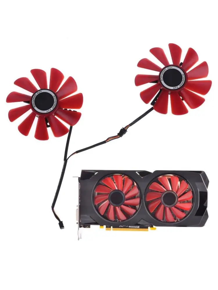 Вентилятор для видеокарты XFX RX470 RX570 RS RX580 RS, 2 шт., 85 мм, RX-570-RS, RX-580-RS, FD10U12S9-C