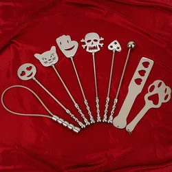 Látigo de Metal erótico de varios estilos, paleta de azotes por calor, llave de esclavo BDSM, fetiche, juego de Cosplay para pareja, fetiche SM, Juguetes sexuales