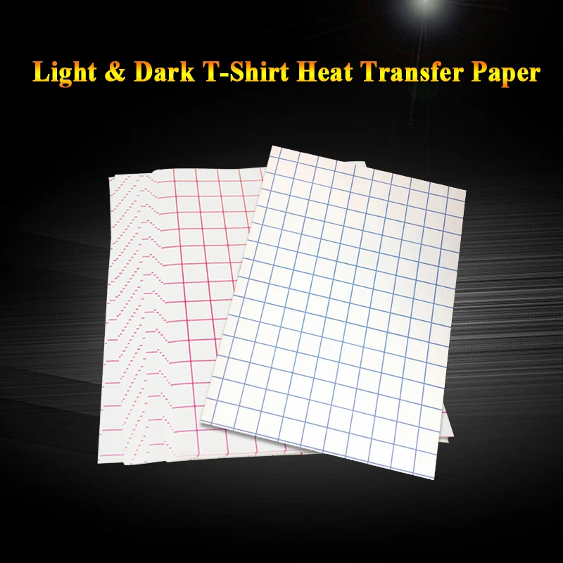 A4 T-Shirt Sublimation Heat Transfer Photo Paper Light Dark Black Fabric Transfer Sheet For Cotton Garment