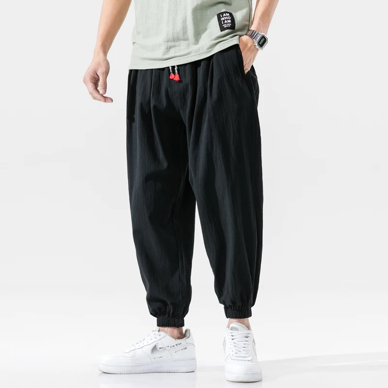 Cotton Casual Harem Pants Men Joggers Man 2023 Autumn Trousers Male Chinese Style Baggy Pants Harajuku Clothe Men Dropshipping