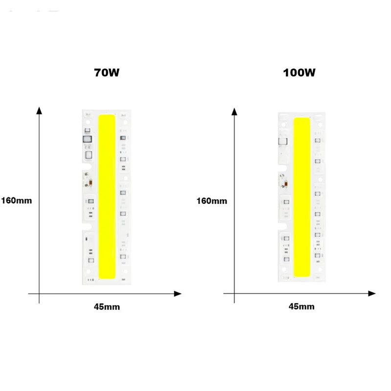 110V 220V LED Chip 10W 20W 30W 50W 70W 100W LED Lamp Smart IC No Need Driver Chip LED Flood Light Spotlight DIY Lighting