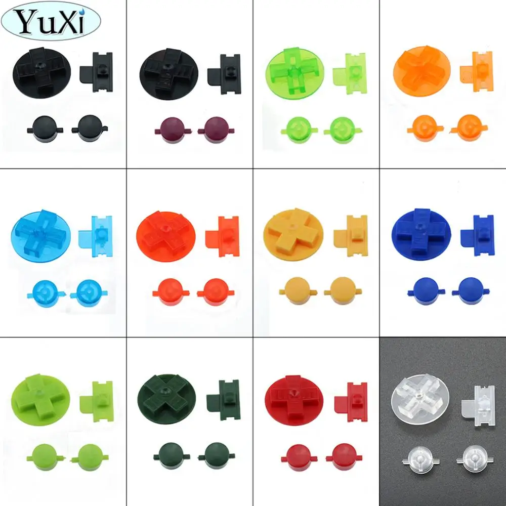 

YuXi Plastic Power ON OFF Buttons Keypads for Gameboy Color Colorful Buttons for GB D Pads A B Buttons