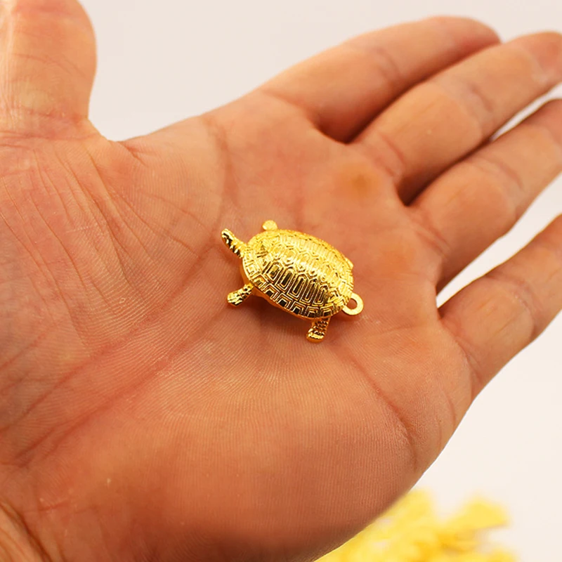 1PC Golden Turtle Money LUCKY Fortune Wealth Chinese Golden Frog Coin Home Office Decoration Tabletop Ornaments Lucky Gift