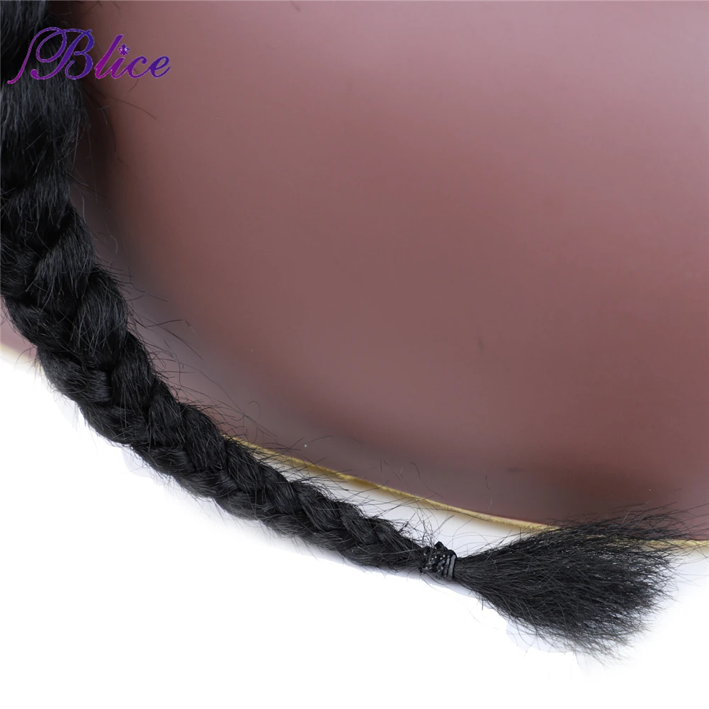 Synthetic Braided Ponytail Hair Extensions 30 Inch Long Length Braids Clip In Hairpieces Easy To Wear