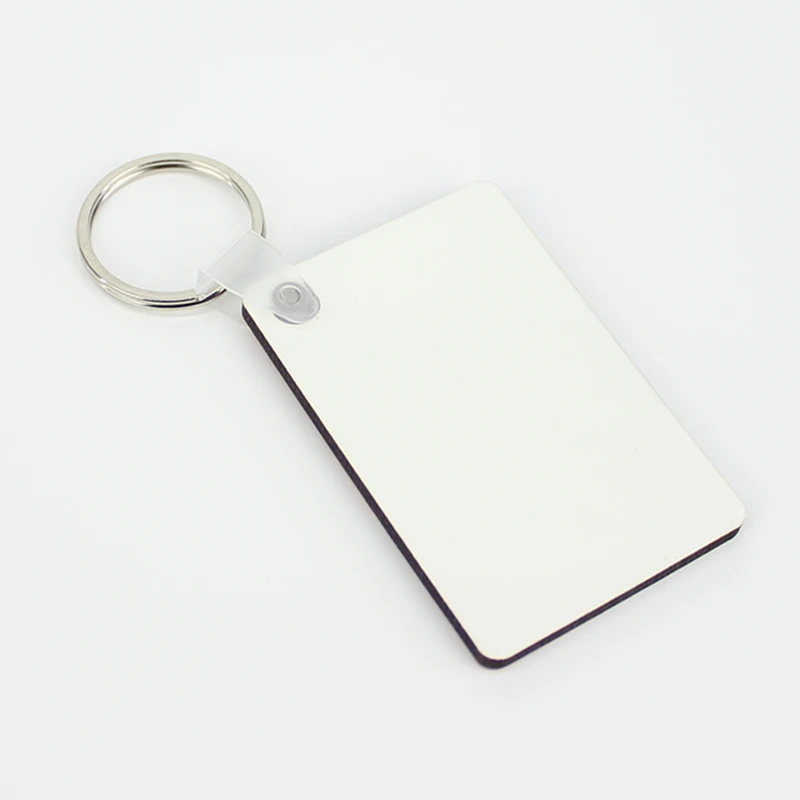 Custom Printed Metal Key Ring Sublimation MDF Blank Key Chain Double Side Keychain