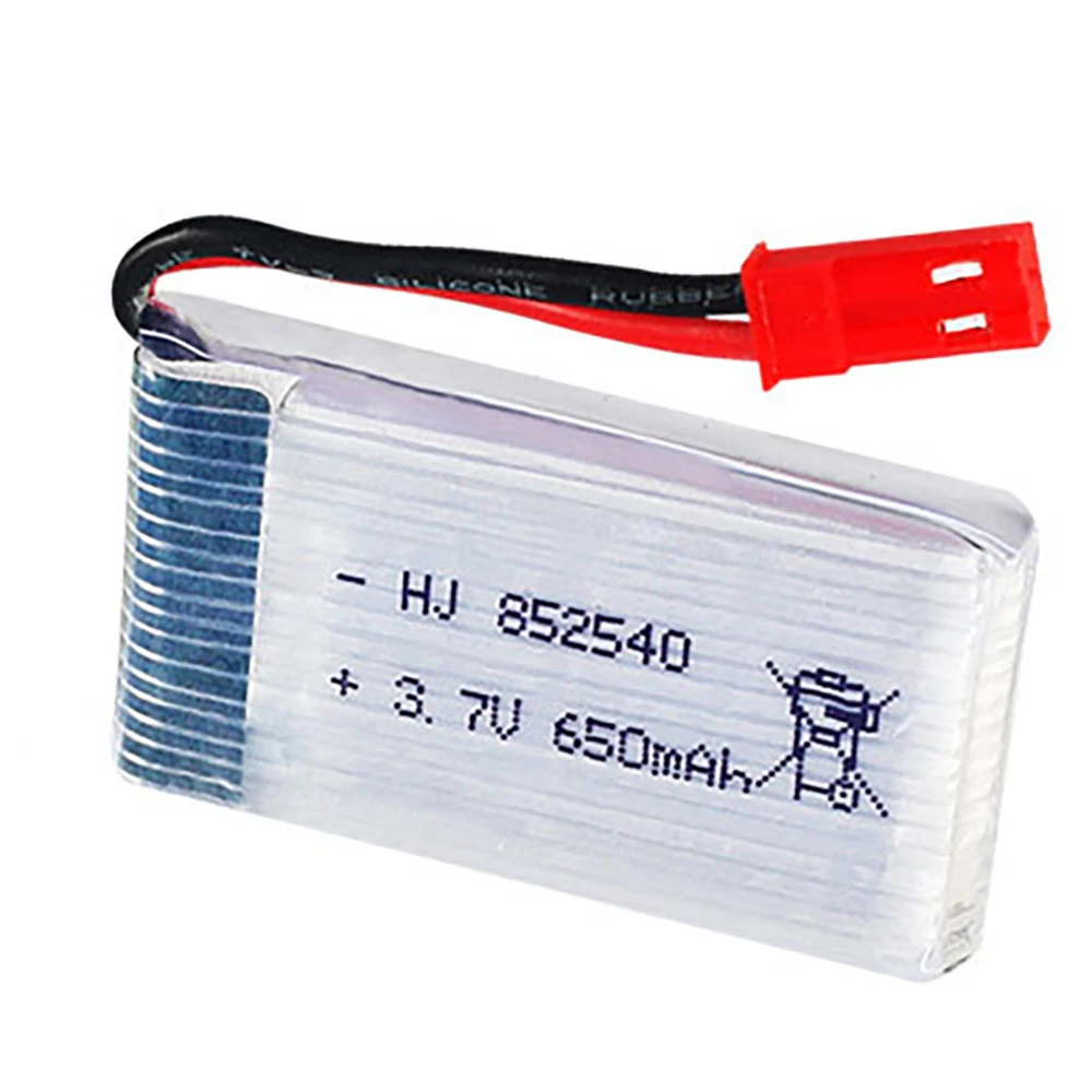 Bateria de polímero Lipo para Drone, Peças sobressalentes Quadrotor RC, Bateria recarregável, 3.7 V, 650mAh, 2-6pcs, Syma X5c, X5c-1, X5, H5c