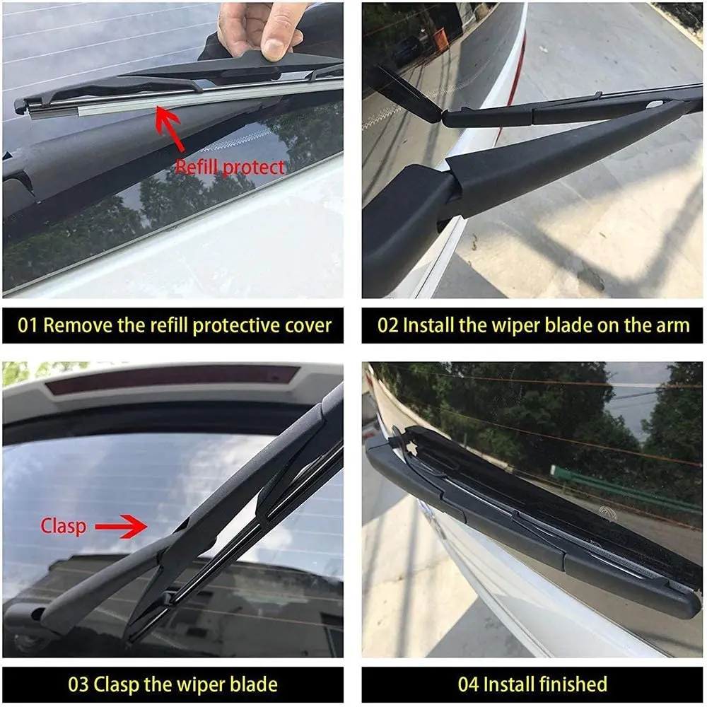 QEEPEI 12'' Rear Wiper Blade for Ford Escape 2008 2009 2010 2011 2012 High Quality Natural Rubber Auto Car Accessories