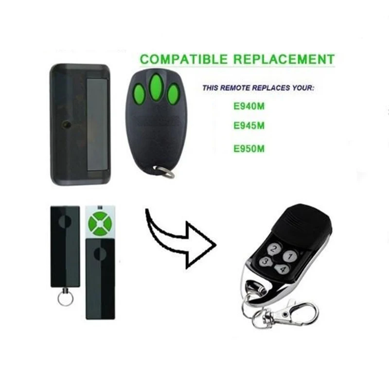 Garage Door Remote for Merlin+2.0 E940M E945M E950M Duplicator 433.92Mhz Rolling code