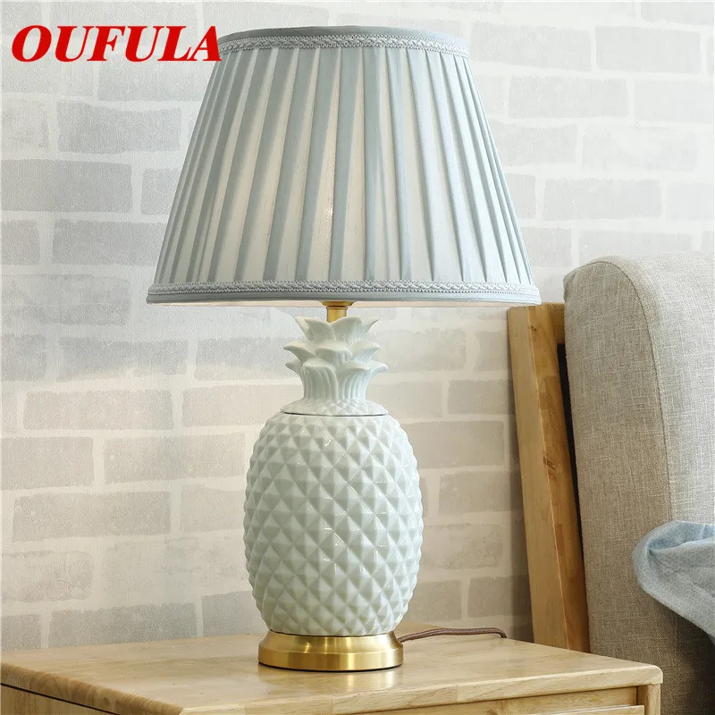 

8M Ceramic Table Lamps Desk Lights Luxury Modern Contemporary Pineapple for Foyer Living Room Office Creative Bed Room Hotel