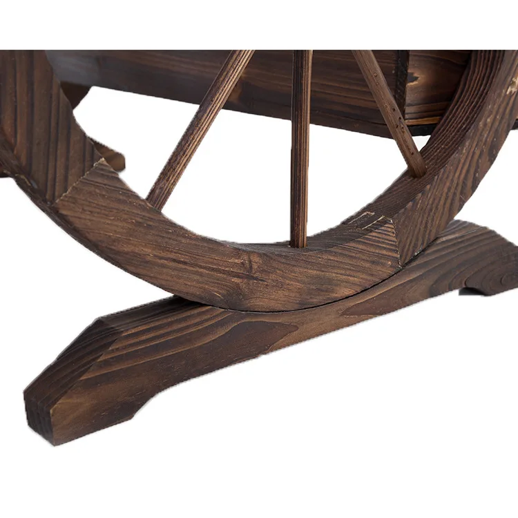 Vintage Wood Plant Stand Anticorrosive Plant Shelves Flower Rack Ladder Shelf Indoor Plants Stand Floats Park Garden Decoration