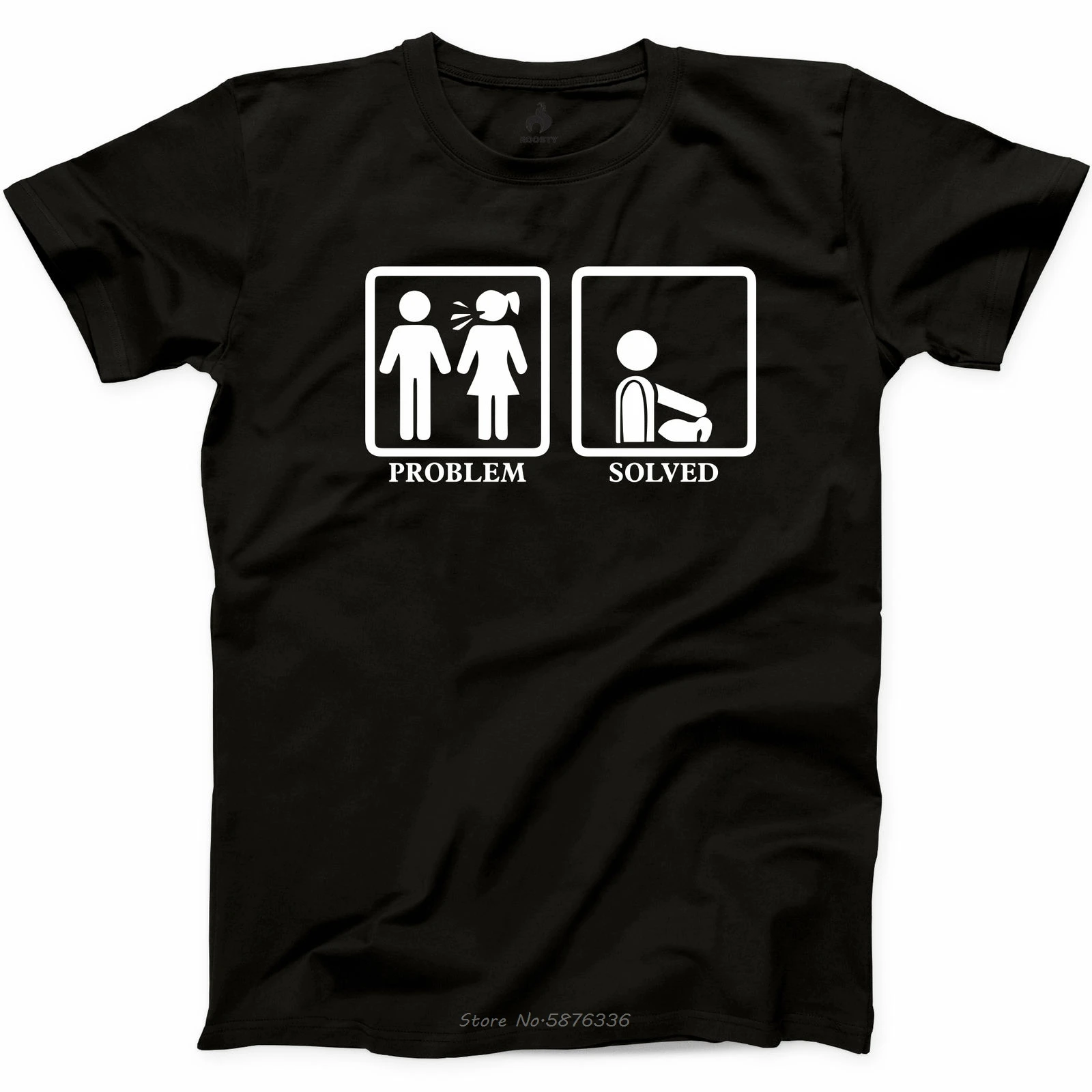 Problem Solved T Shirt Marriage Funny Newly Married Wife Husband Novelty Tee S Cool Casual Pride T Shirt Men Unisex Fashion