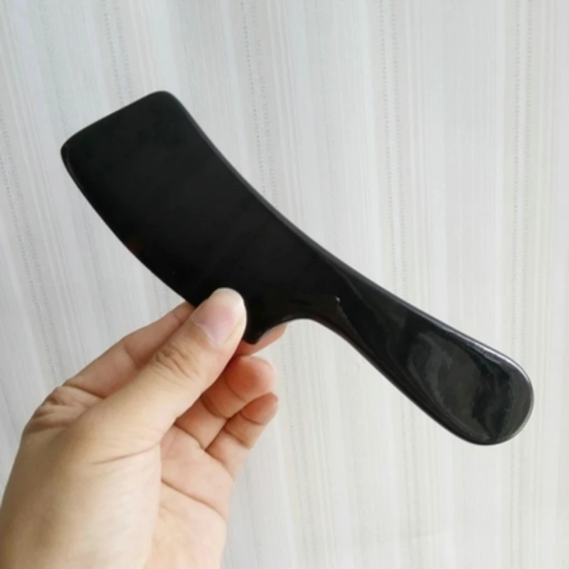 gua sha tool Natural Buffalo Horn Hand Made Belt Handle Multi Function Universal Scraping Plank Beauty Board Easy To Use Guasha