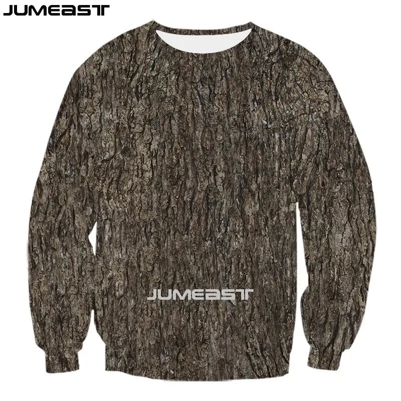 Jumeast Men Women 3D Sweatshirt Bark Oversized Streetwear Harajuku Fashion Long Sleeve T Shirt Spring Autumn Pullover Tops Tees