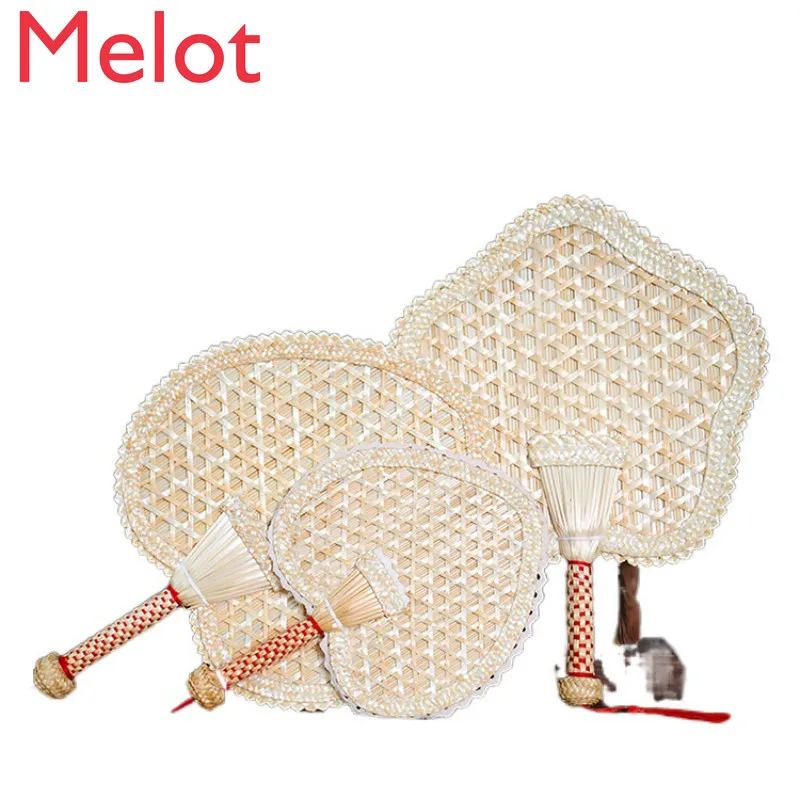 

Chinese Fan Summer Handmade Straw Woven Wheat Straw Fan Hand Fan Baby and Infant Cooling Mosquito Repellent Household