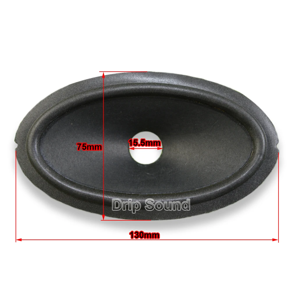 2pcs 5 "x 3" นิ้ว 130x75 มม.15.5 มม.ลำโพงรูปไข่กรวยกระดาษอ่างล้างหน้าวูฟเฟอร์กระดาษกลองขอบโฟม Trumper Bass อะไหล่ซ่อม