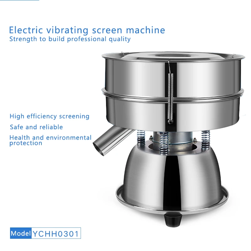 110V/220V YCHH0301 di vibrazione elettrico macchina setaccio per particelle di polvere setaccio elettrico in acciaio inox medicina cinese 1pc